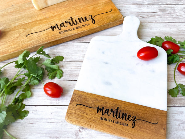 Personalized Olive Wood Cutting Board / Cheese Board – Jazzy Jade Designs