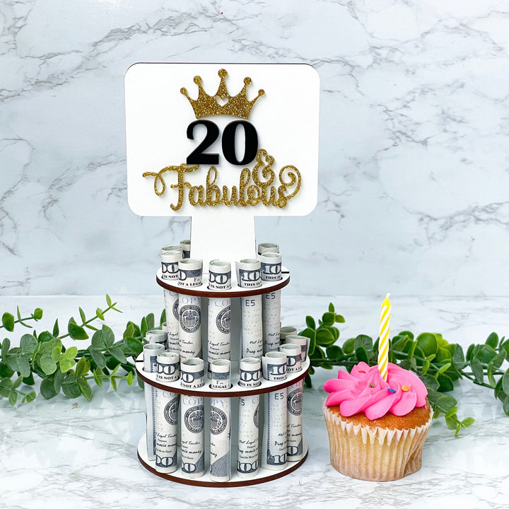 money tree birthday cake 20th birthday gift for girl, personalized birthday money holder, unique birthday gifts for her, money birthday gift, money tree, money cake