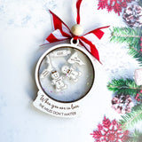 Personalized Long Distance Christmas Ornament for Couple, Long Distance Gift for Girlfriend or Boyfriend