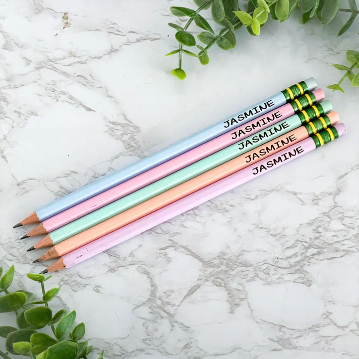 Custom Ticonderoga pastel pencils Mosaic Church personalized pencil set of five engraved stationery ideal for teachers students Bible study or church group gifts perfect office and school supplies thoughtful customized gift for creative professionals