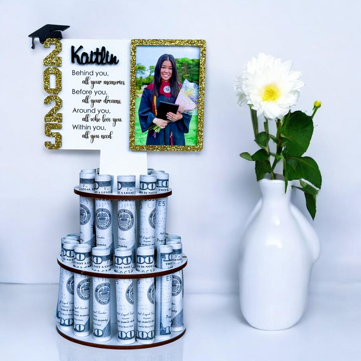 Personalized Graduation Money Holder 2025 - Custom Graduation Money Tr   Jazzy Jade Designs
