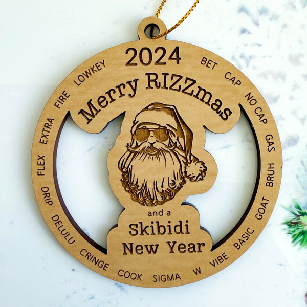 Merry RIZZmas  and a Skibidi New Year Ornament