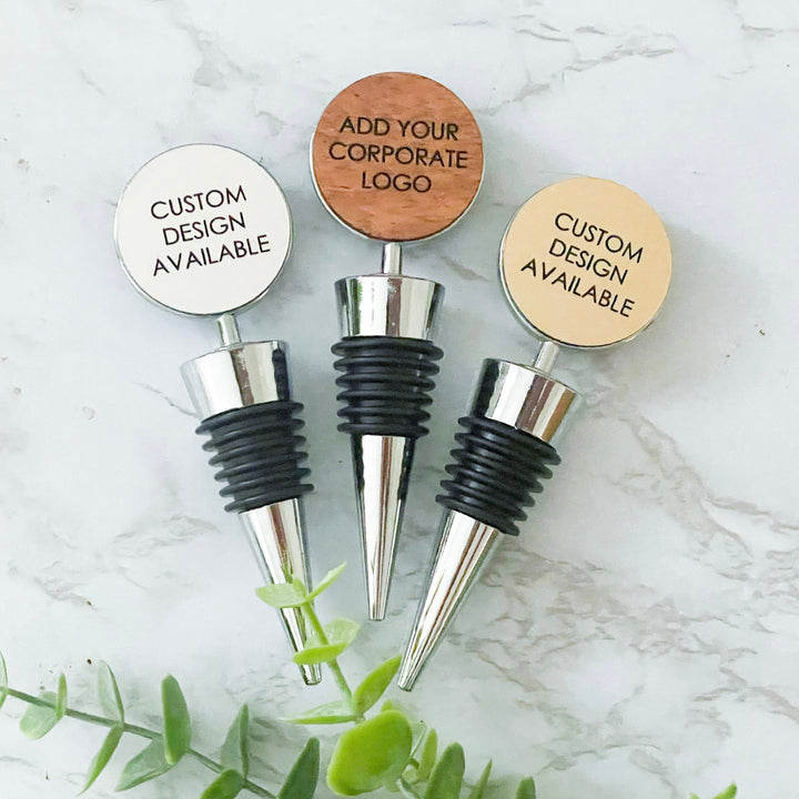 Personalized wine bottle stopper custom engraved wedding gift for couple perfect engagement or anniversary present unique wedding favor gift for wine lovers bride groom or newlywed couple keepsake accessory
