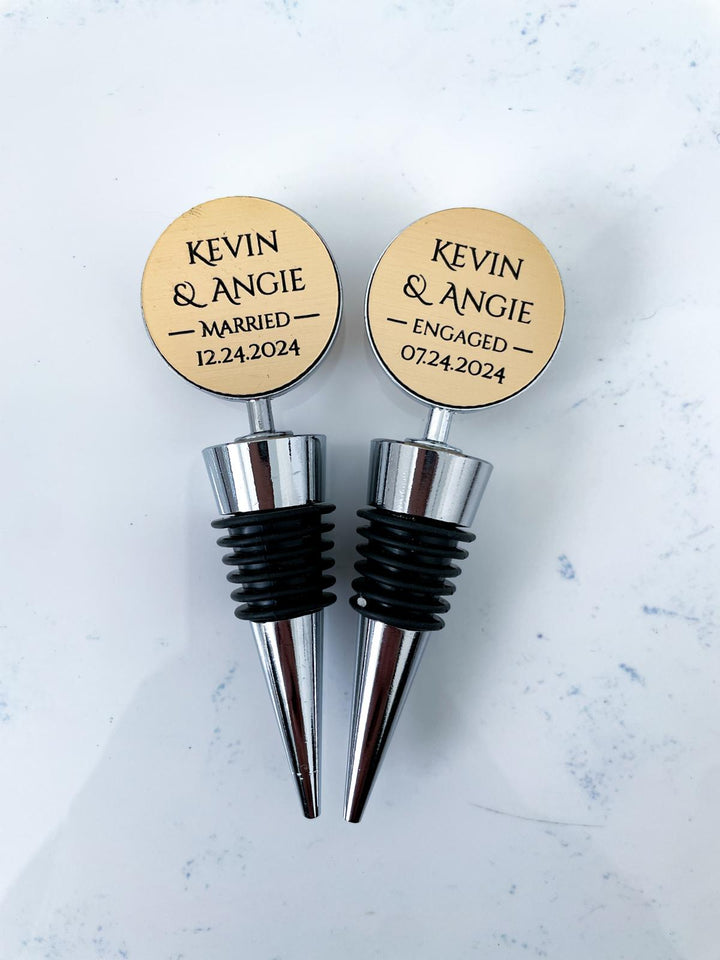 personalized wine stopper, wedding gift, custom wine bottle stopper, engagement gifts for couple unique, newlywed gift, wedding party favor