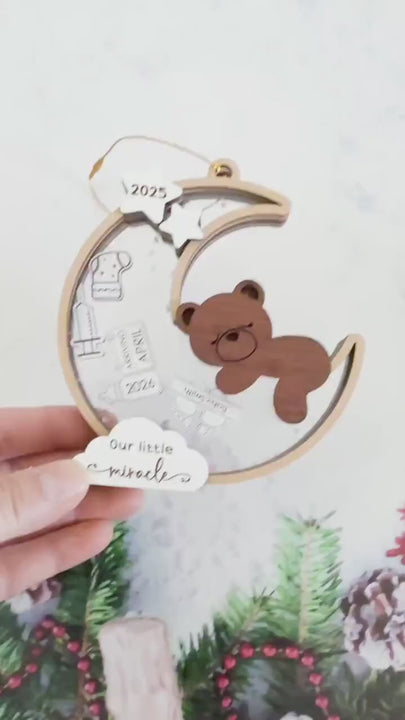 Worth Every Shot IVF Baby Gift, Rainbow Baby Pregnancy Announcement Ornament, Personalized Baby Keepsake, Miracle Baby Christmas Ornament