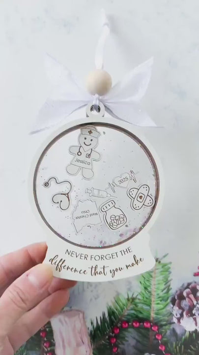 Personalized Nurse Ornament 2025, New Nurse Graduation Gift, First Christmas as a Nurse, Santas Favorite Nurse Ornament, RN BSN LPN Gift