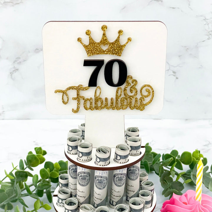 money tree birthday gift 70th birthday gift woman, 70 and fabulous, personalized birthday money – Jazzy Jade Designs