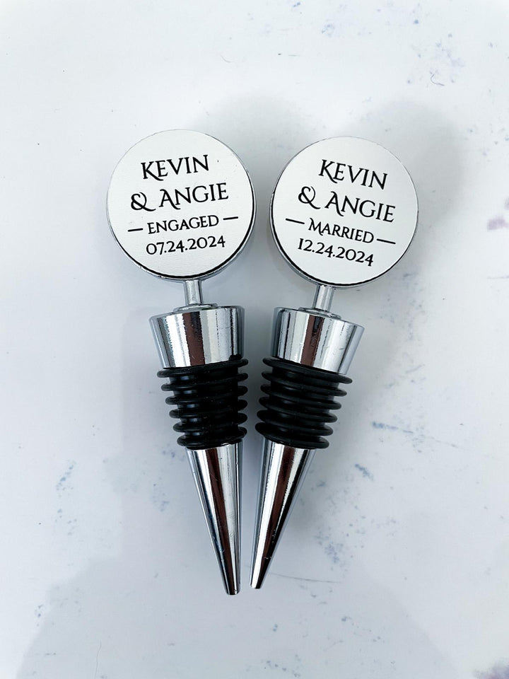 personalized wine stopper, wedding gift, custom wine bottle stopper, engagement gifts for couple unique, newlywed gift, wedding party favor