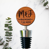 Personalized Wine Stoppers for Engagement or Wedding (Initials)