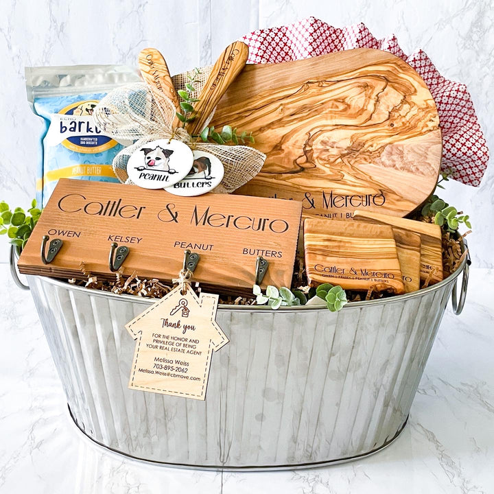 Dog Themed Custom Closing Gift Basket