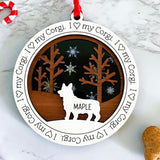 Personalized I Love My Dog Ornament (250 Designs Available)