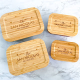 Glass Food Storage Containers with Bamboo Lids for Housewarming, Wedding Gift - San Nicolas Design