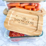 Glass Food Storage Containers with Bamboo Lids for Housewarming, Wedding Gift - San Nicolas Design