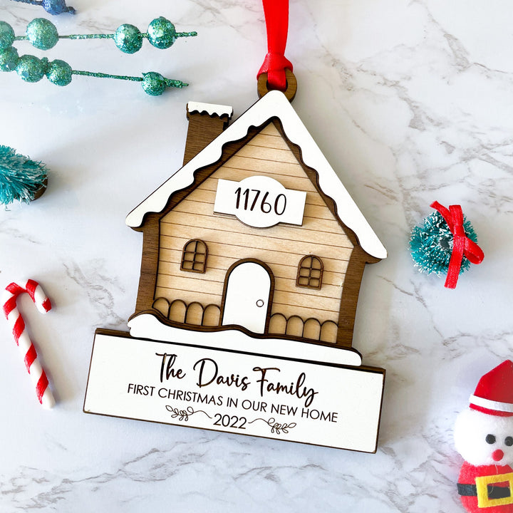 Celebrate the purchase of your new home this holiday season with a new home Christmas ornament.  Our new home ornament is made with a mix of wood, mdf and acrylic and is 3 layers.   Our commemorative 2022 new home Christmas ornament makes a memorable housewarming gift or real estate closing gift.