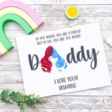 Personalized Child or Baby Handprint for Father's Day - You Are the World