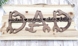 Personalized Dad Wooden Tool Sign for Father's Day Gift