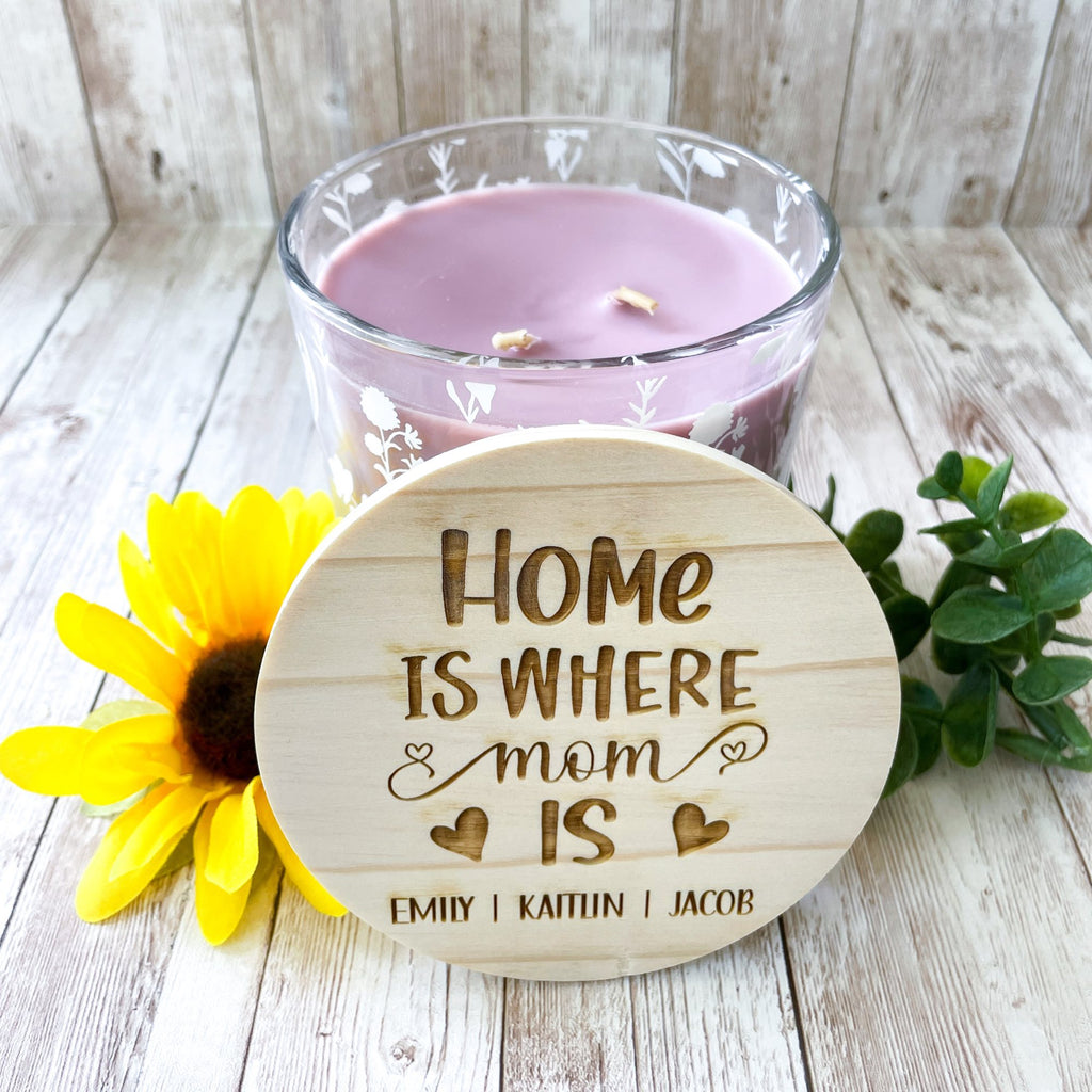 Personalized Mom Candle Gift Home Is Where Mom Is