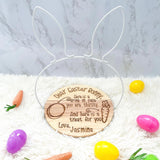 Personalized Dear Easter Bunny Treat Tray, Dear Easter Bunny Boards, Personalized Easter Bunny Tray, Bunny Tray Decor