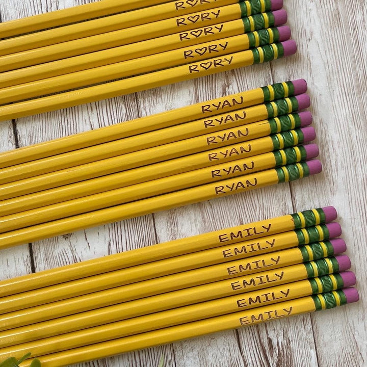 Mosaic Church personalized Ticonderoga pencils engraved with custom names perfect for students teachers or church groups great back to school gift Sunday school Bible study or classroom supplies thoughtful personalized stationery for learning and organization